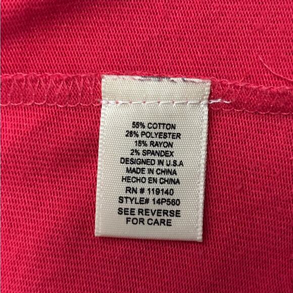 Double Zero Pink Embroidered Rainbow Women’s Open Cardigan Size Large - Picture 5 of 7